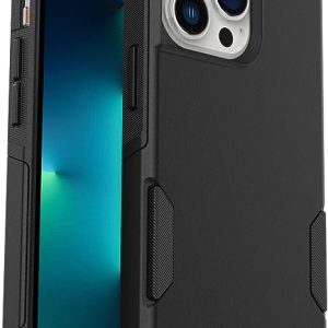 OtterBox iPhone 13 Pro (ONLY) Commuter Series Case - BLACK, slim & tough, pocket-friendly, with port protection
