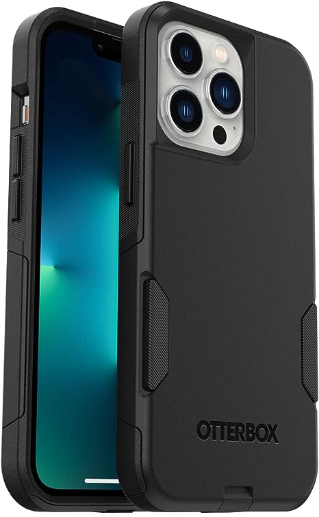 OtterBox iPhone 13 Pro (ONLY) Commuter Series Case - BLACK, slim & tough, pocket-friendly, with port protection